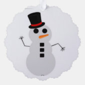 Frosty The Snowman Paper Ornament Kaart (Achterkant)