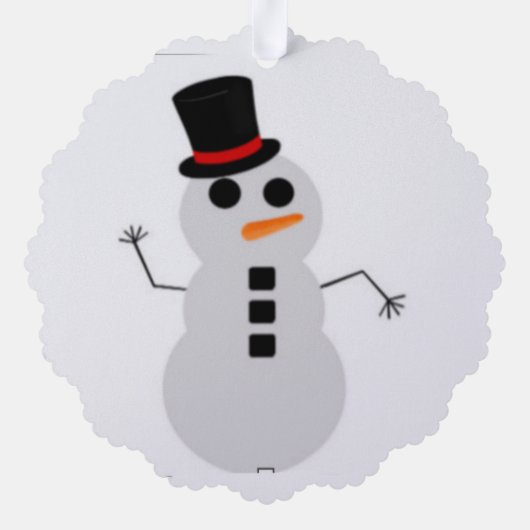 Frosty The Snowman Paper Ornament Kaart (Achterkant)