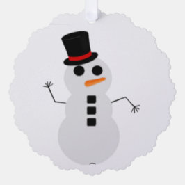 Frosty The Snowman Paper Ornament Kaart