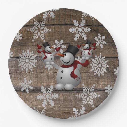 Frosty The Snowman Papieren Bordje (Voorkant)