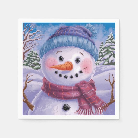 Frosty the Snowman Papieren Servet (Voorkant)