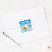 Frosty the Snowman™| Personalized Christmas Vierkante Sticker (Envelop)