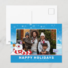 Frosty The Snowman | Prettig Vieren Familie Foto  Feestdagenkaart