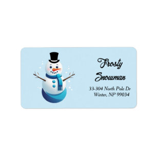 Frosty The Snowman Retour-adreslabel Etiket