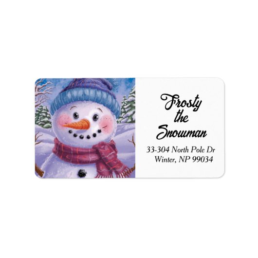 Frosty the Snowman Return Adreslabel Etiket (Voorkant)