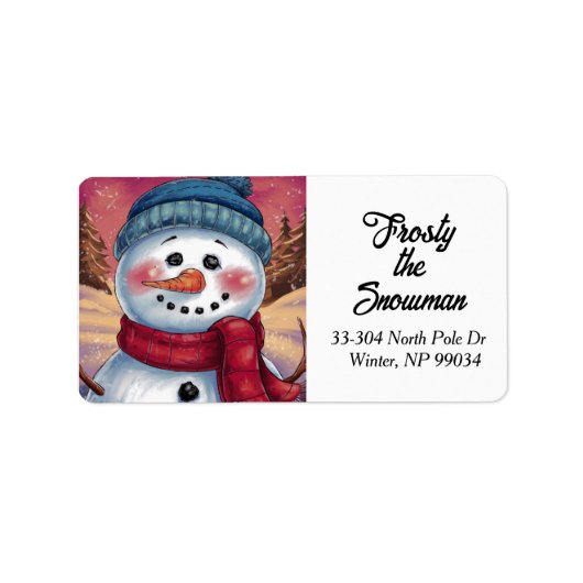 Frosty the Snowman Return Adreslabel Etiket (Voorkant)