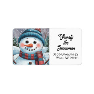 Frosty the Snowman Return Adreslabel Etiket
