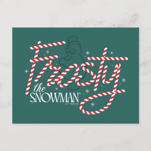Frosty the Snowman Suikerstok Logo Feestdagenkaart (Voorkant)
