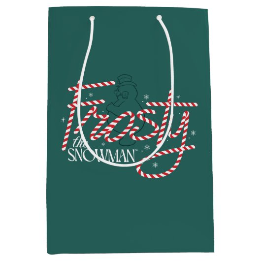 Frosty the Snowman Suikerstok Logo Medium Cadeauzakje (Voorkant)