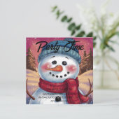 Frosty the Snowman Uitnodiging (Staand voorkant)
