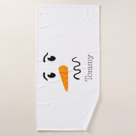 Frosty the Snowman Verwarren Gezicht Badhanddoek