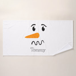 Frosty the Snowman Verwarren Gezicht Badhanddoek