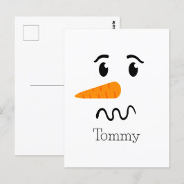 Frosty the Snowman Verwarren Gezicht Briefkaart