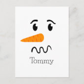 Frosty the Snowman Verwarren Gezicht Briefkaart (Voorkant)