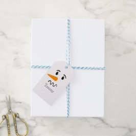 Frosty the Snowman Verwarren Gezicht Cadeaulabel