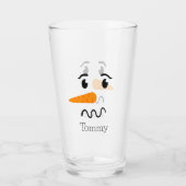 Frosty the Snowman Verwarren Gezicht Glas (Achterkant)