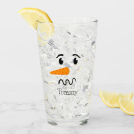Frosty the Snowman Verwarren Gezicht Glas
