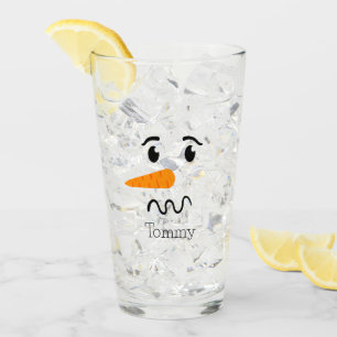 Frosty the Snowman Verwarren Gezicht Glas