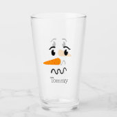 Frosty the Snowman Verwarren Gezicht Glas (Voorkant)