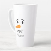 Frosty the Snowman Verwarren Gezicht Latte Mok (Linkerhoek)