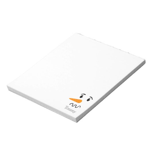 Frosty the Snowman Verwarren Gezicht Notitieblok (Linkerzijde)