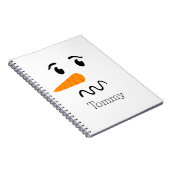 Frosty the Snowman Verwarren Gezicht Notitieboek (Rechterzijde)