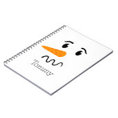 Frosty the Snowman Verwarren Gezicht Notitieboek (Linkerzijde)