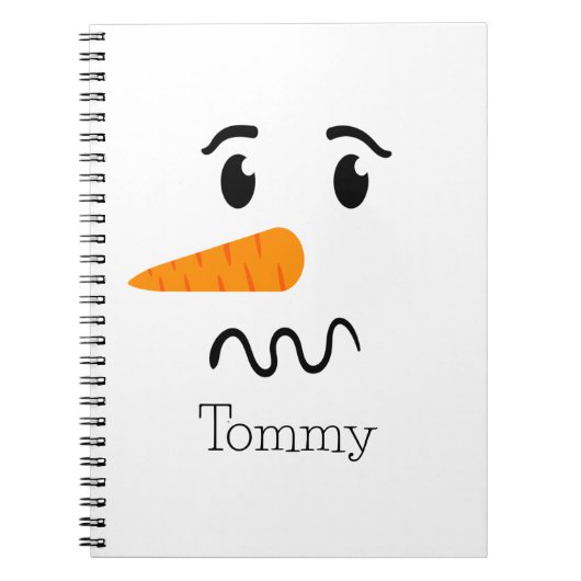 Frosty the Snowman Verwarren Gezicht Notitieboek (Voorkant)