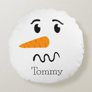 Frosty the Snowman Verwarren Gezicht Rond Kussen