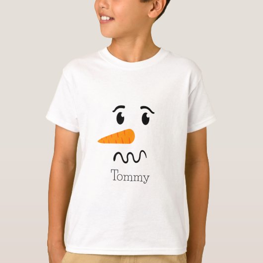 Frosty the Snowman Verwarren Gezicht T-shirt (Voorkant)