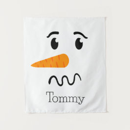 Frosty the Snowman Verwarren Gezicht Wandkleed