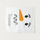 Frosty the Snowman Verwarren Gezicht Wandkleed (Voorkant (horizontaal))