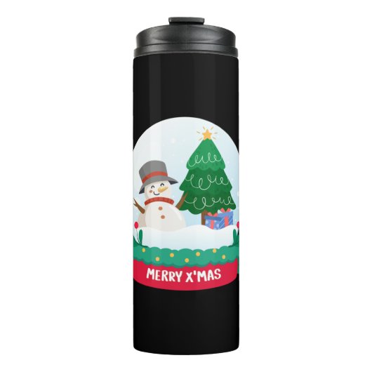 Frosty the Snowman Vrolijk kerstfeest Thermosbeker (Voorkant)