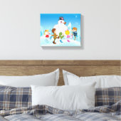 Frosty the Snowman™ Winter Canvas Afdruk (Insitu (Slaapkamer))