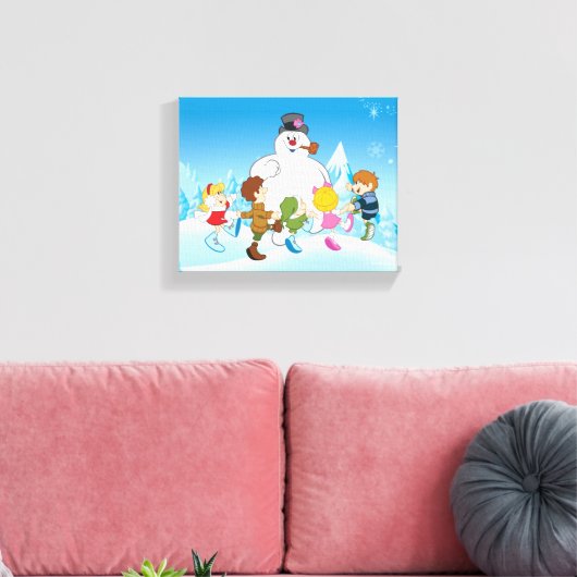 Frosty the Snowman™ Winter Canvas Afdruk (Insitu (Woonkamer))