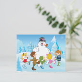 Frosty the Snowman™ Winter Feestdagenkaart (Staand voorkant)