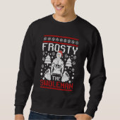 Frosty The Swoleman Christmas Workout  Snowman Gym Trui (Voorkant)