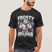 Frosty the Swoleman Funny Christmas Gym T-shirt (Voorkant)