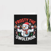 Frosty The Swoleman Funny Gym Swole Bro Snowman  Kaart (Voorkant)
