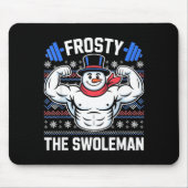 Frosty The Swoleman Funny Ugly Christmas Sweater G Muismat (Voorkant)