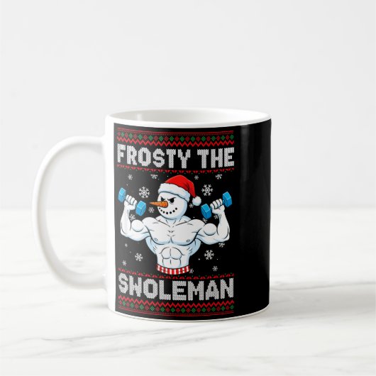 Frosty The Swoleman Ugly Christmas Sweater Funny S Koffiemok (Links)