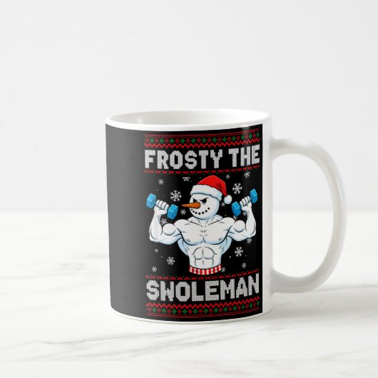 Frosty The Swoleman Ugly Christmas Sweater Funny S Koffiemok (Rechts)