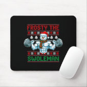 Frosty The Swoleman Ugly Christmas Sweater Funny S Muismat (Met muis)