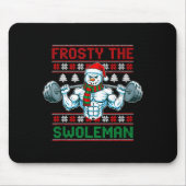 Frosty The Swoleman Ugly Christmas Sweater Funny S Muismat (Voorkant)