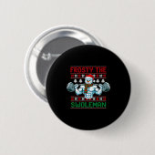 Frosty The Swoleman Ugly Christmas Sweater Funny S Ronde Button 5,7 Cm (Voorkant /achterkant)