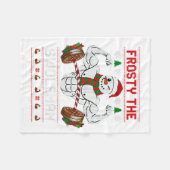 Frosty The Swoleman Ugly Christmas Sweater Funny X Fleece Deken (Voorkant (Horizontaal))