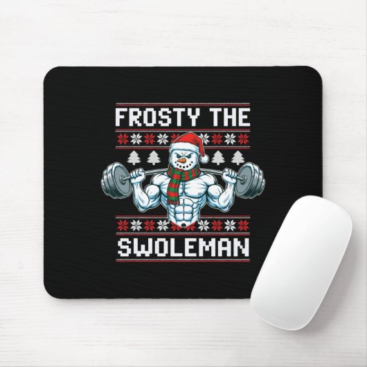 Frosty The Swoleman Ugly Funny Christmas Snowman W Muismat (Met muis)
