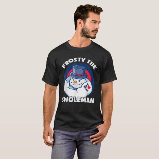 Frosty The Swoleman Ugly KerstSweater Funny S T-shirt (Voorkant volledig)