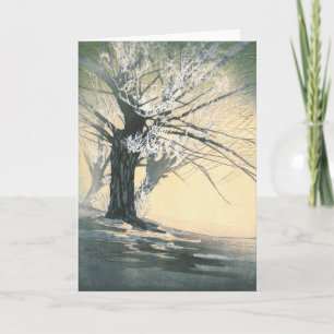 Frosty Tree 1920 Feestdagen Kaart