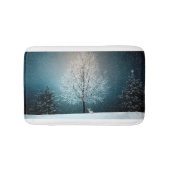 Frosty tree in de avond badmat (Voorkant)